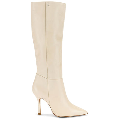 Larroude 'The Kate' Ivory Leather Boot Size 9