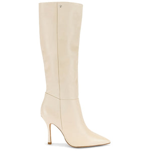 Larroude 'The Kate' Ivory Leather Boot Size 9