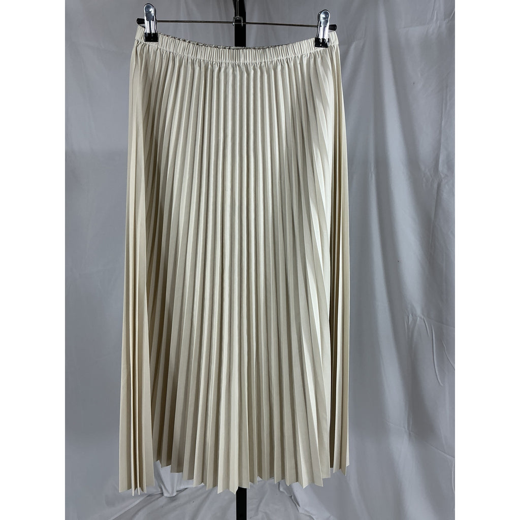 Tibi Italian Sporty Nylon White Polyester Sunray Pleated Pullon Skirt Size XS - NWT