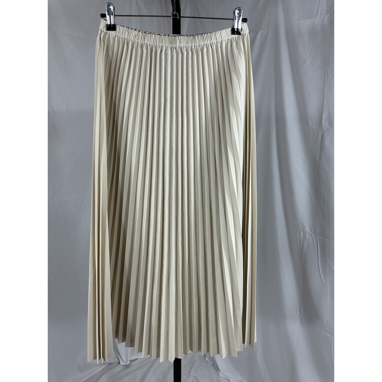 Tibi Italian Sporty Nylon White Polyester Sunray Pleated Pullon Skirt Size XS - NWT
