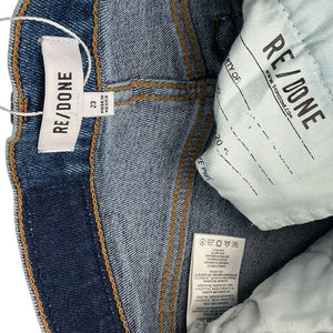 Re/Done Distressed Blue 70s Stove Pipe Denim Jeans Size 23