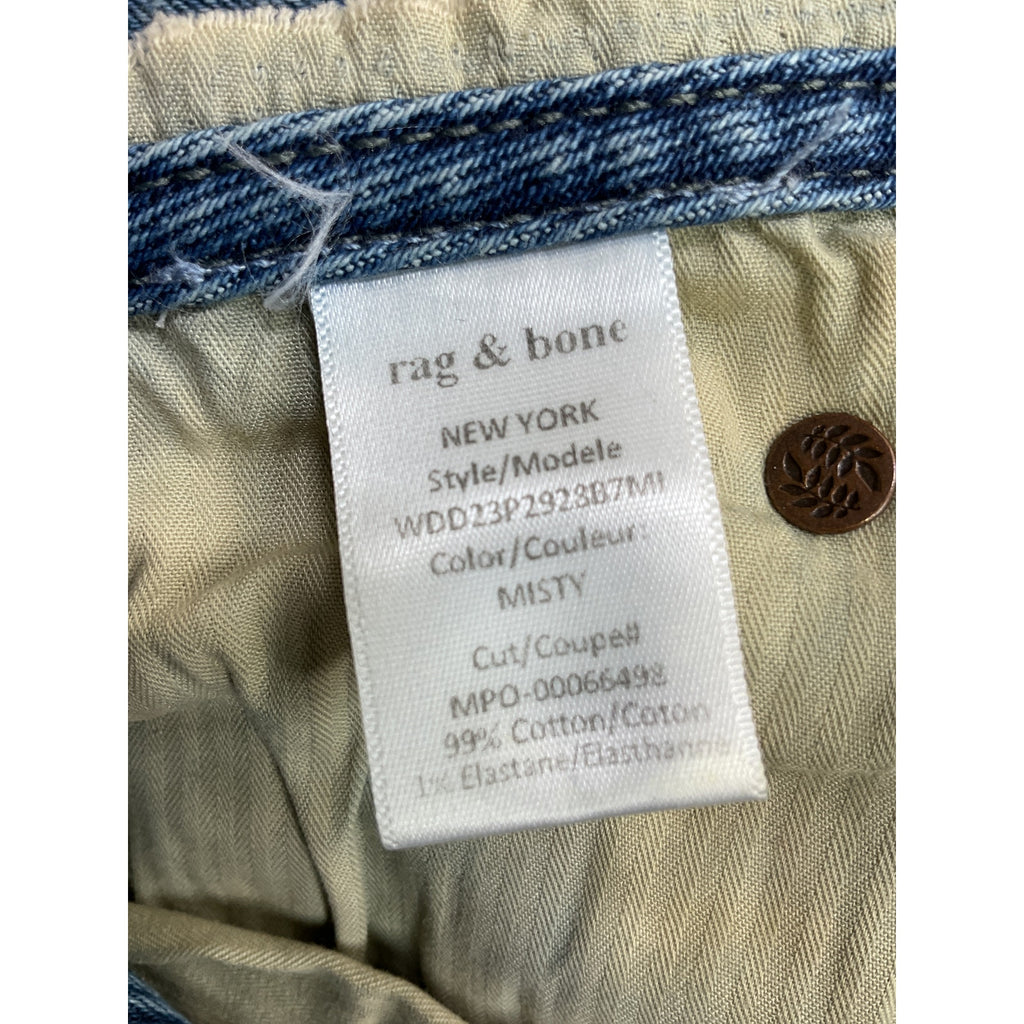 Rag & Bone 'Peyton' Blue Cotton Jean Size 26