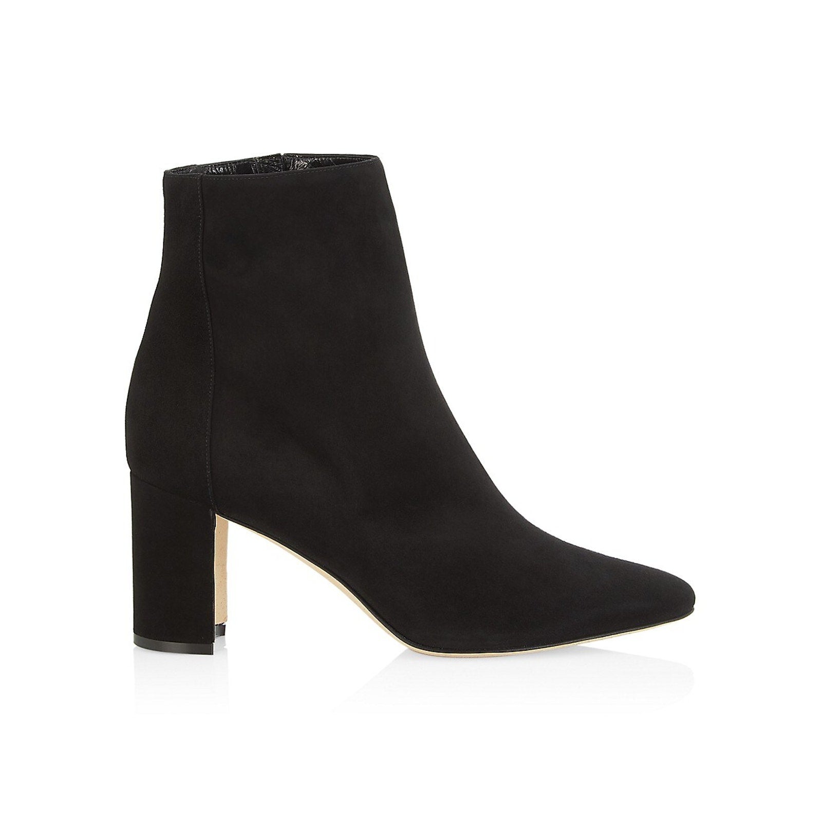 Manolo Blahnik 'Rosie' Black Leather Ankle Booties Size 11