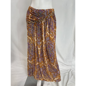 L'Academie 'Wildler' Brown Chiffon Midi Skirt Size M - NWT