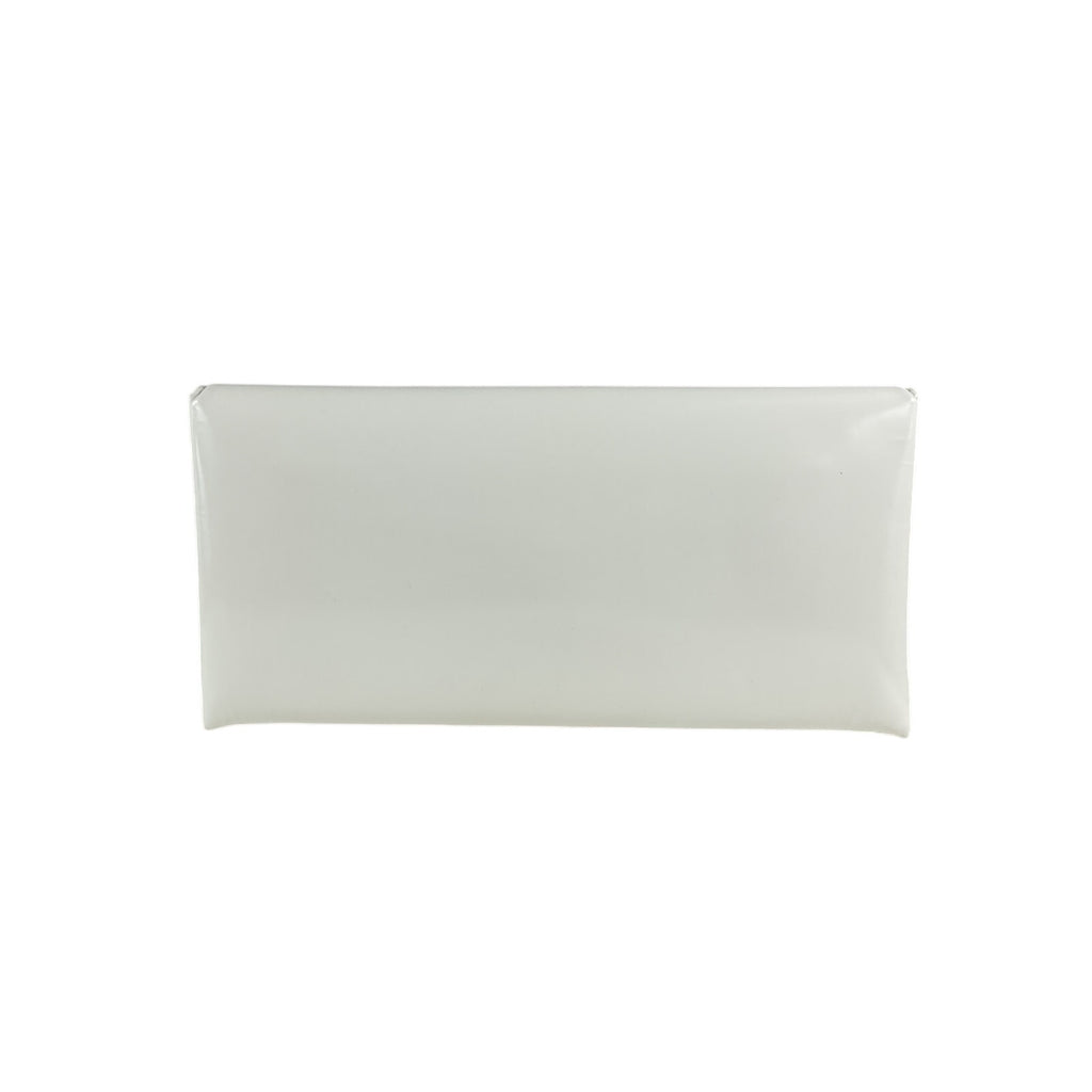 Bottega Veneta Small Point White Leather Lock Clutch
