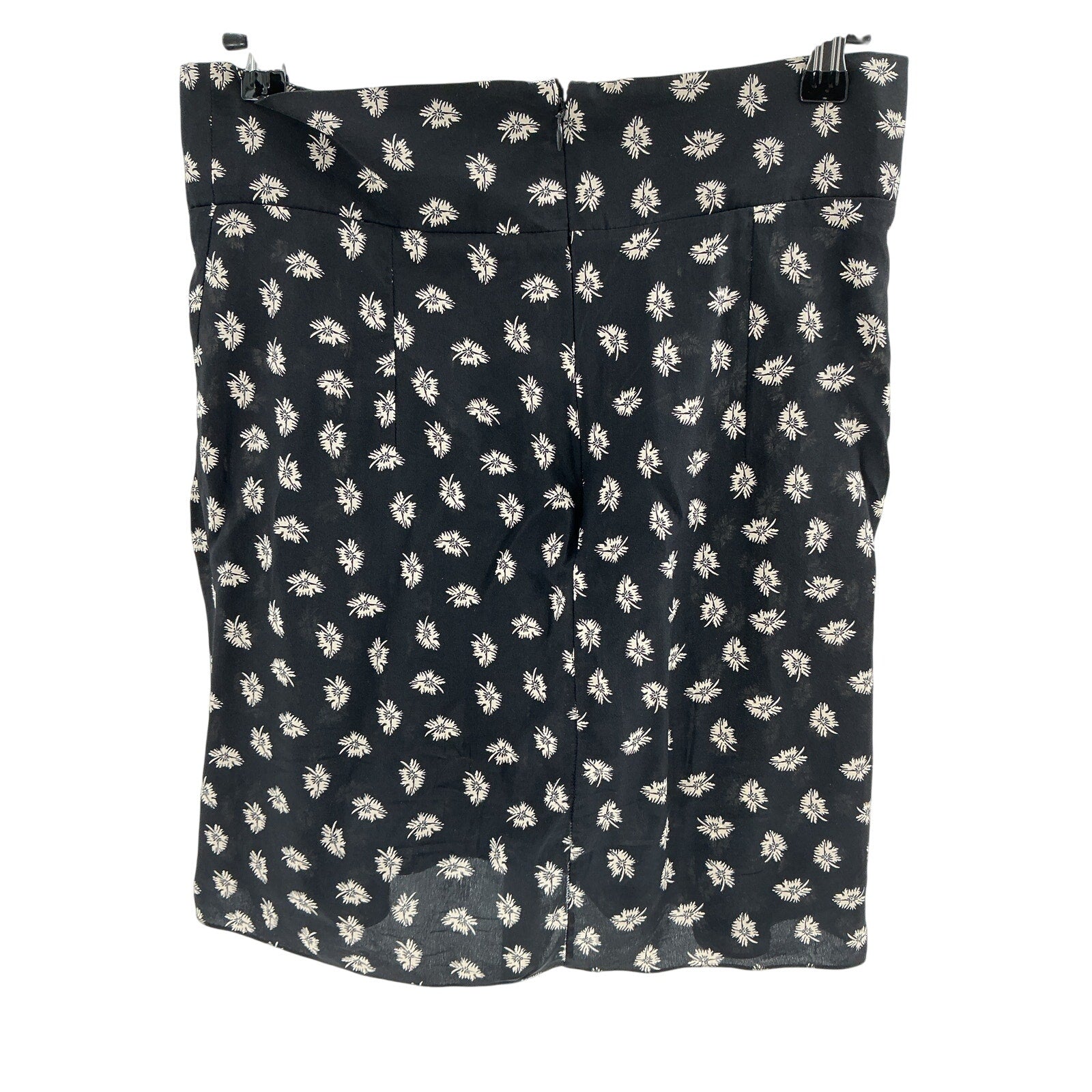 Isabel Marant Pleated Black Silk Printed Crepe De Chine Mini Skirt Size 38