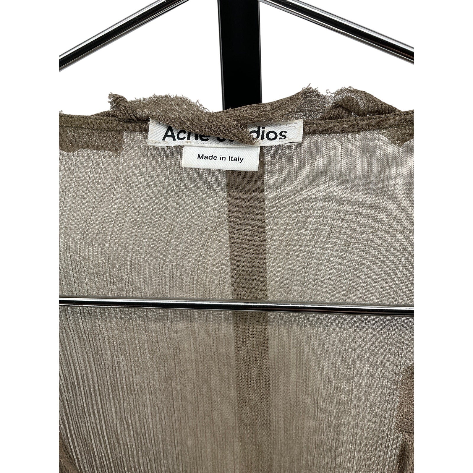 Acne Studios Long Sleeve Tan Viscose Blouse Size 42