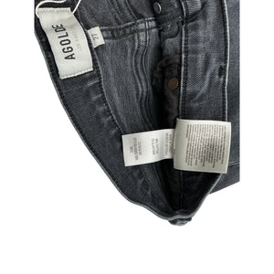 Agolde Distressed Black Nico High Rise Slim Denim Jeans Size 27