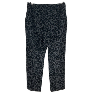For Love & Lemons Flocked Black Midnight Velvet Capri Pants Size M