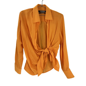 Jacquemus Knotted Orange Bahia Shirt Size 36 EU / 8 US