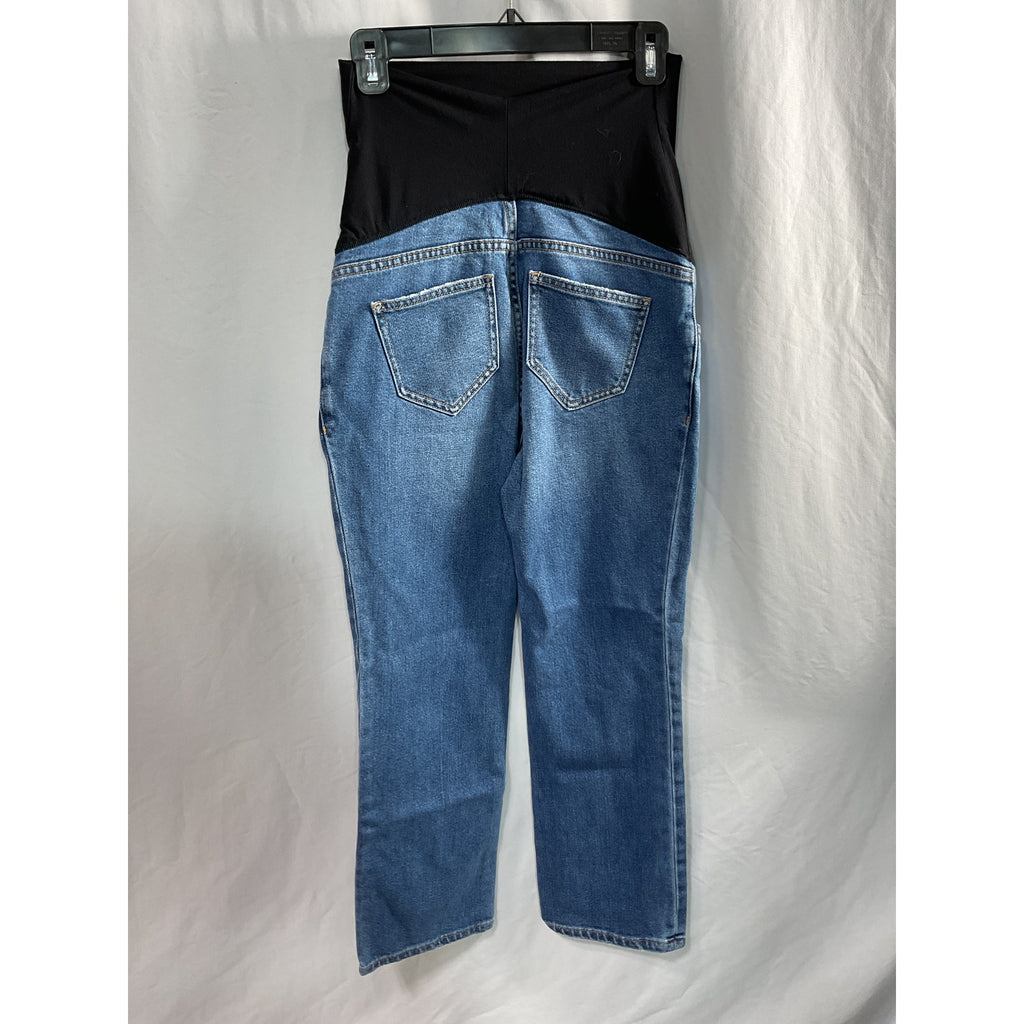 Hatch 'The Over The Bump' Blue Straight Maternity Denim Jean Size 26