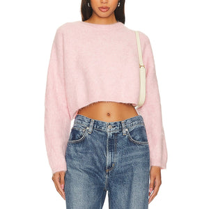 Astr The Label Fuzzy Pink Clarissa Sweater Size L
