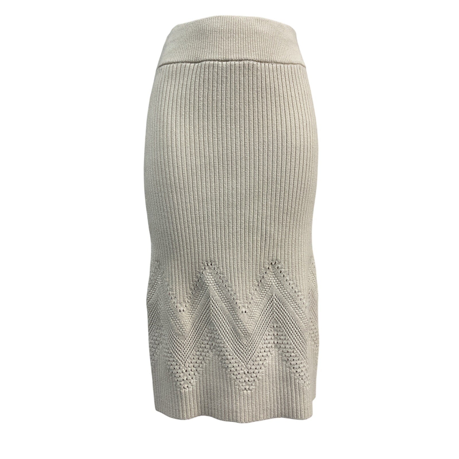 Hatch 'The Delphine' Cream Cotton Pointelle Skirt Size 2