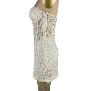 Retrofête Lace White Lael Mini Dress Size S