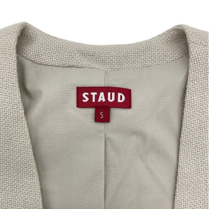 Staud Tailored Sand Brett Vest Size S