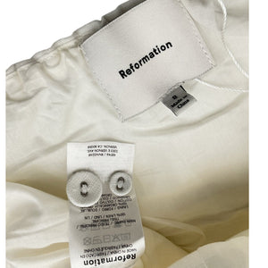 Reformation Halter White Tate Top Size 8