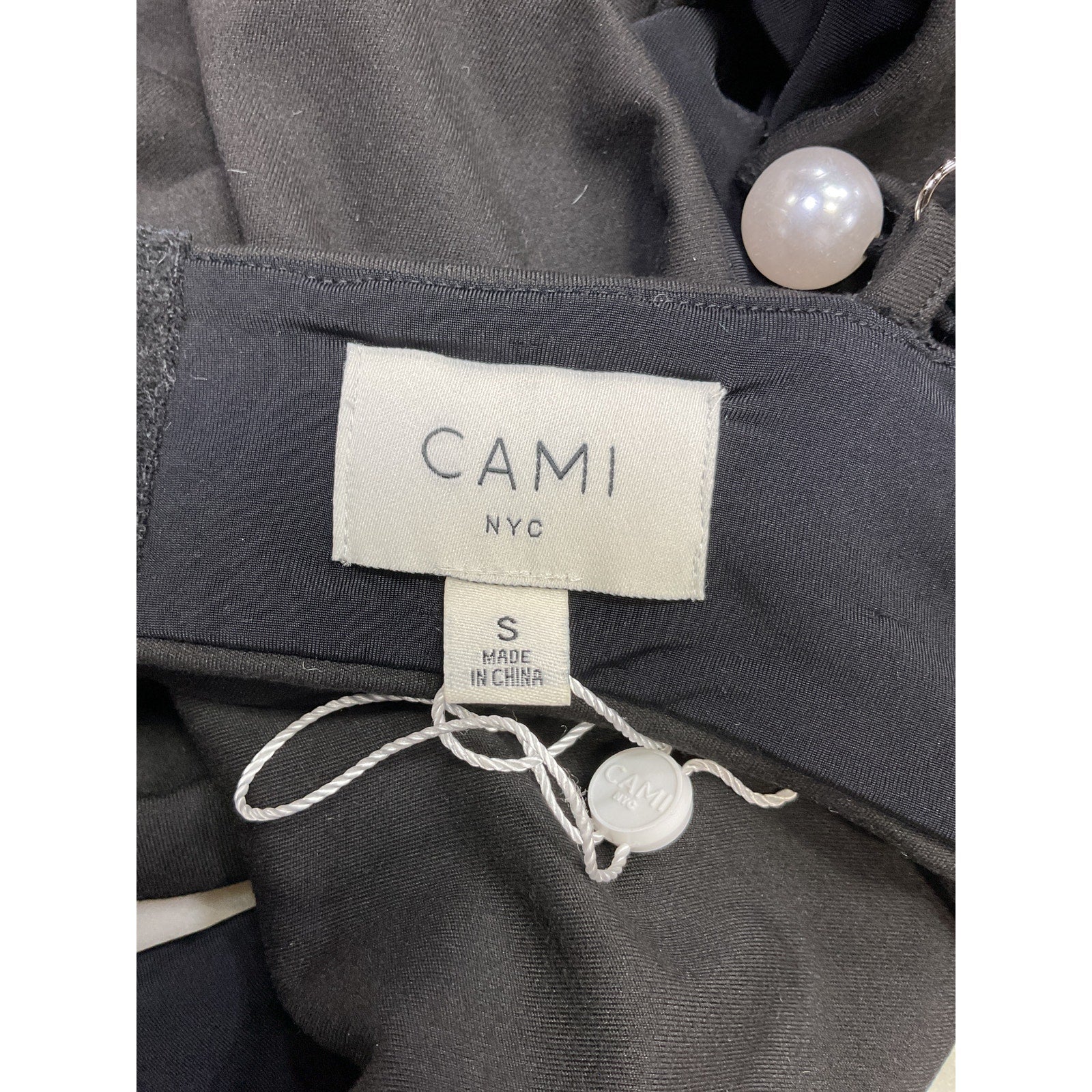 Cami Nyc 'Embra' Black Pearl Accent Cami Top Size S