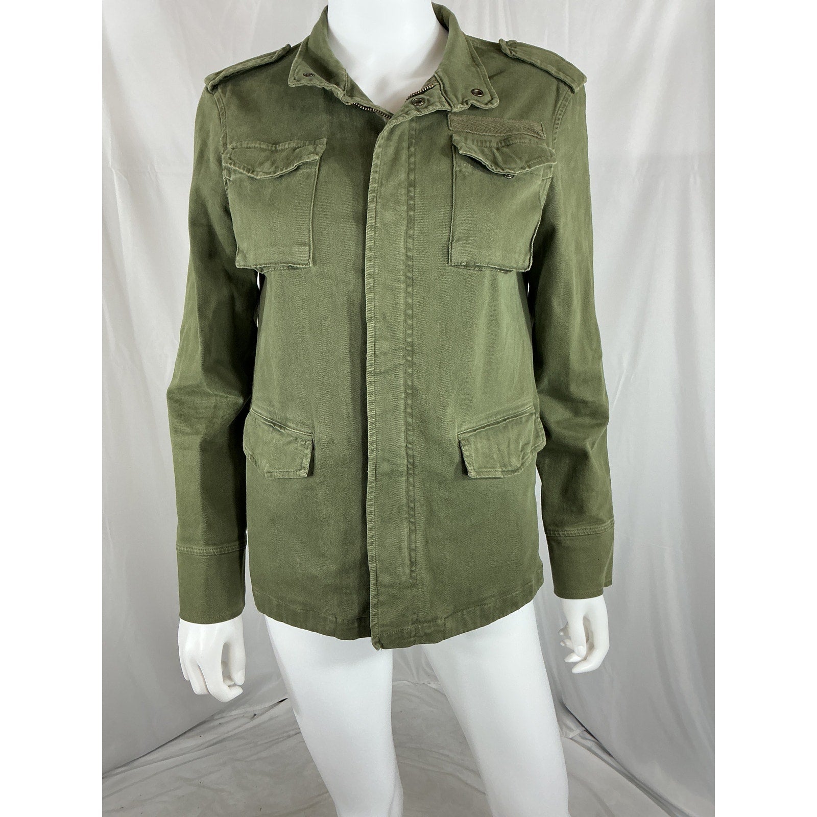 Anine Bing 'Army' Green Cotton Jacket Size XS