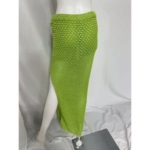 Ser.O.Ya 'Sandy' Green Crochet Skirt Size M