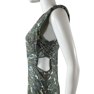 Joie Floral Winter White Multi Ember B Midi Dress Size 2