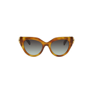 Gucci Tortoiseshell Brown Acetate Cat-Eye Sunglasses Size OS