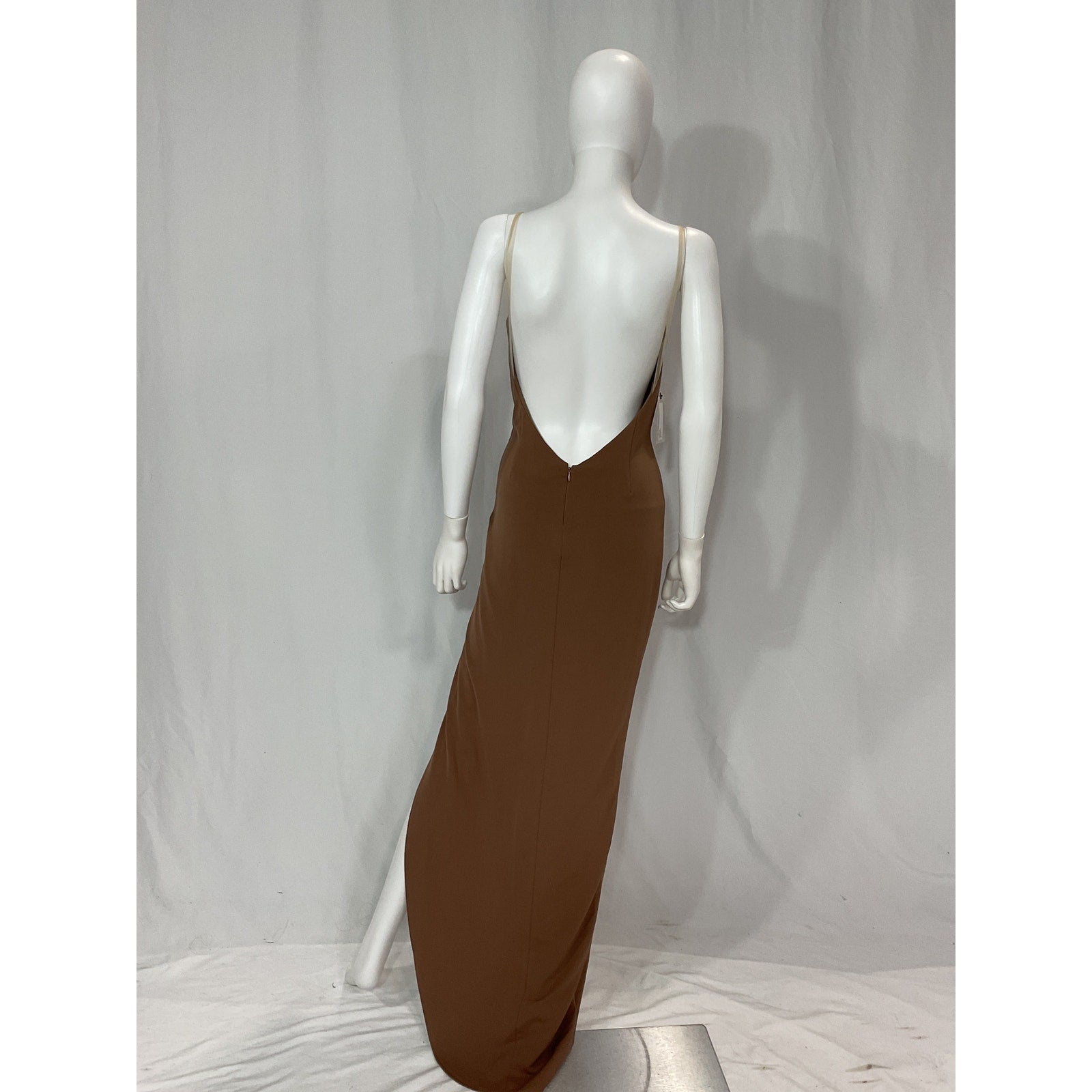 Katie May 'Colette' Brown Crepe Gown Size S - NWT