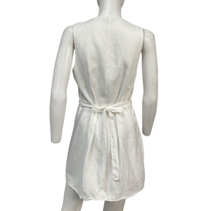 Faithfull The Brand Button Front White Marinia Mini Dress Size 6