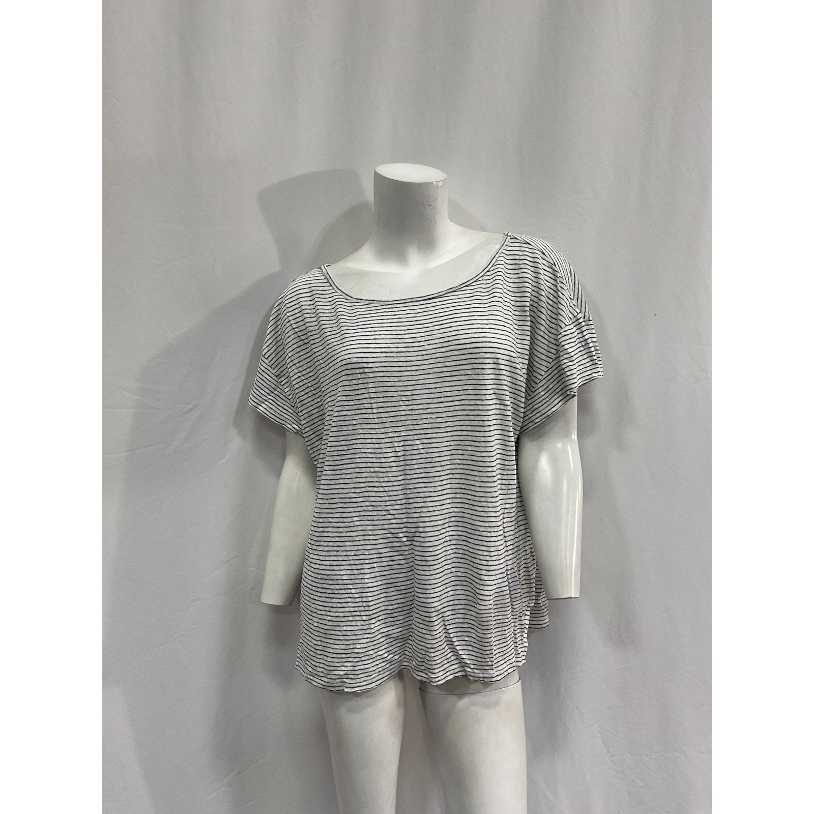 Hatch 'The Everyday' White Cotton Linen Tee Size 3