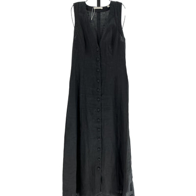 Dôen 'Allene' Black Linen Dress Size S