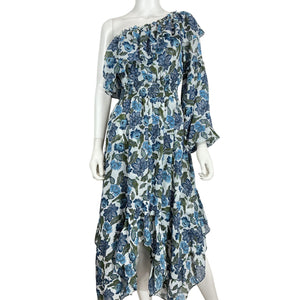 Misa Los Angeles Floral Blue Vola Dress Size S