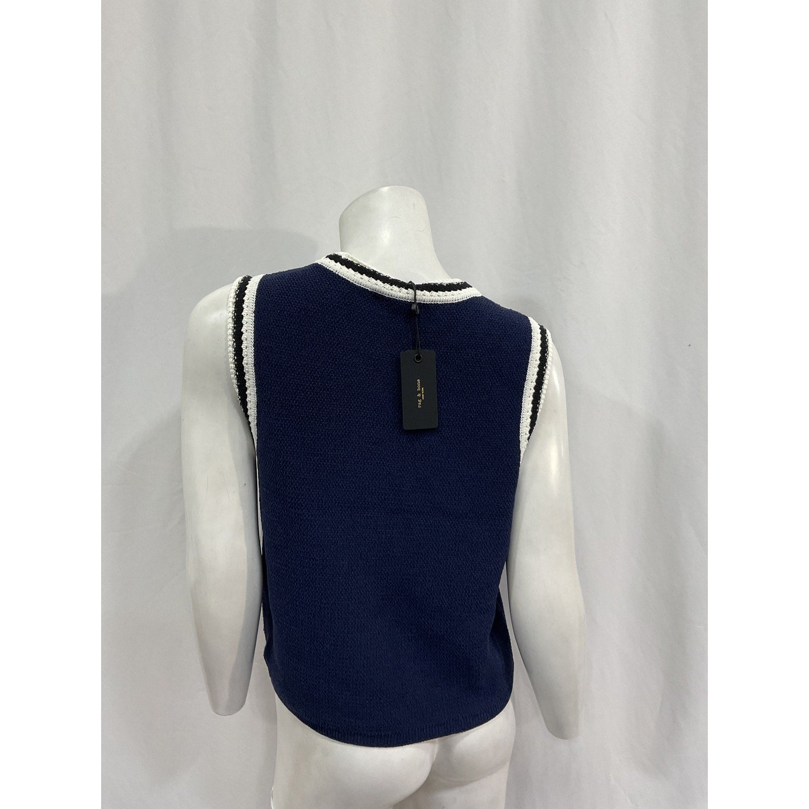 Rag & Bone 'Meghan' Blue Cotton Vest Size M - NWT