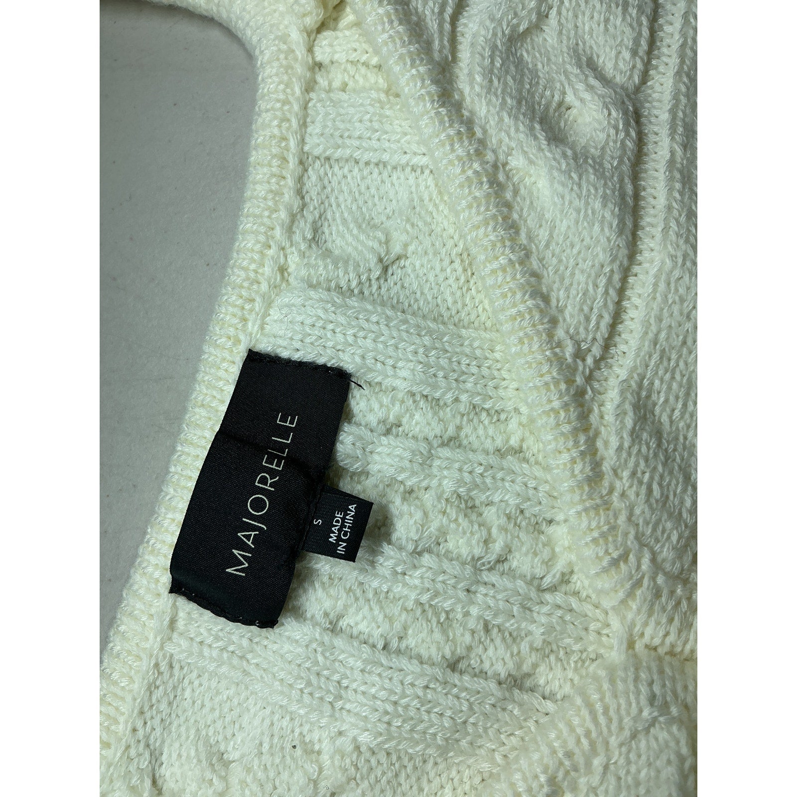 Majorelle 'Fallone' White Acrylic Sweater Size S