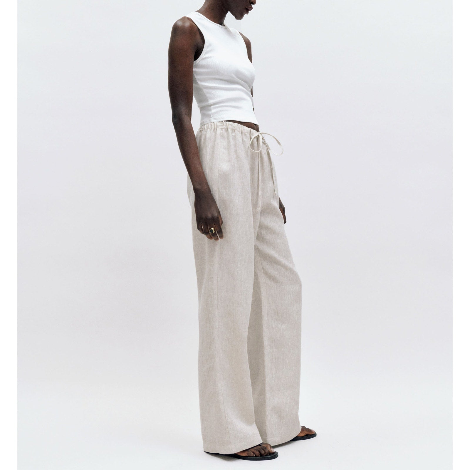 Reformation 'Olina' Tan Linen Pant Size LP