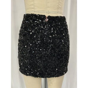 Nookie 'Luma' Black Sequin Skirt Size S