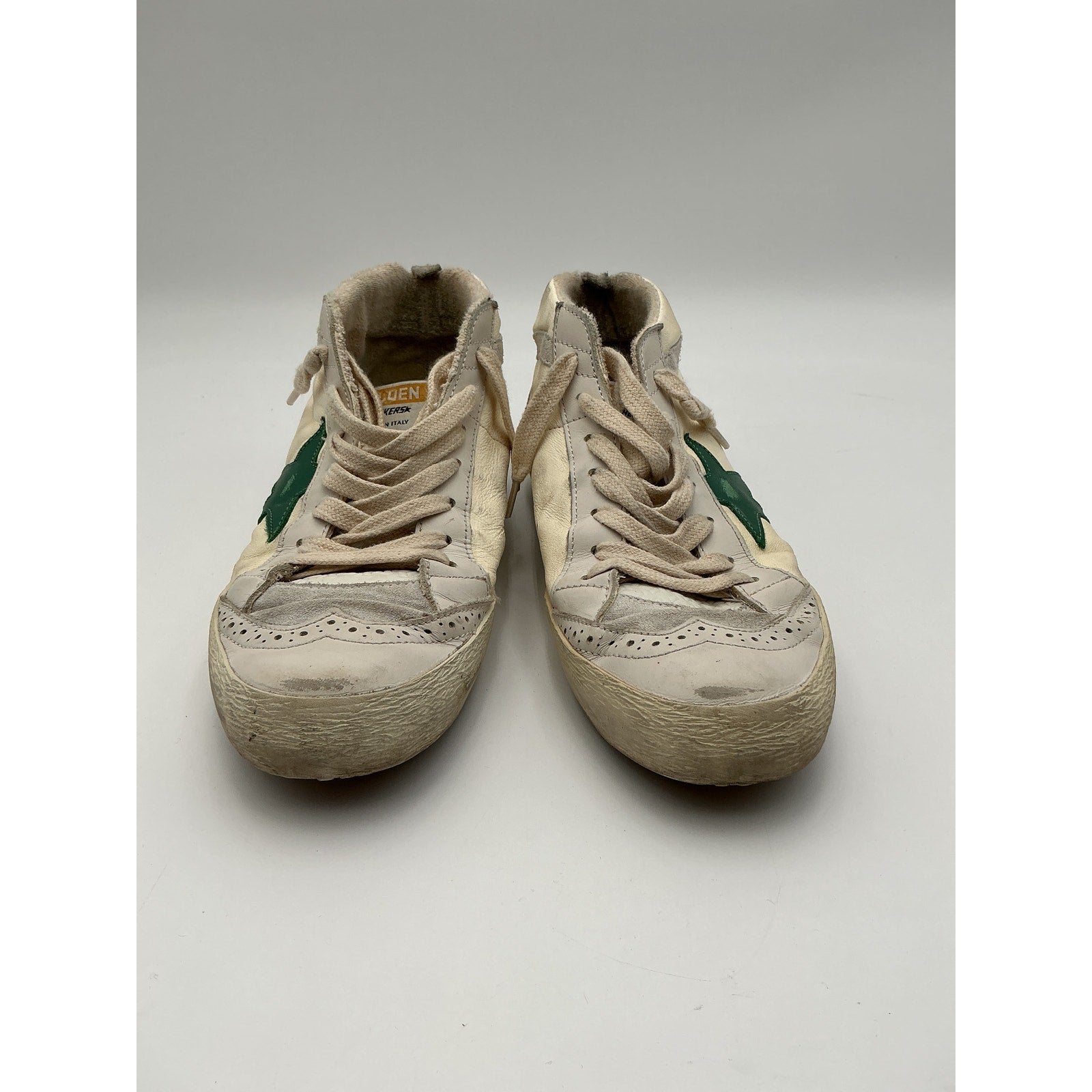 Golden Goose White Leather Mid Star Sneaker Size 8