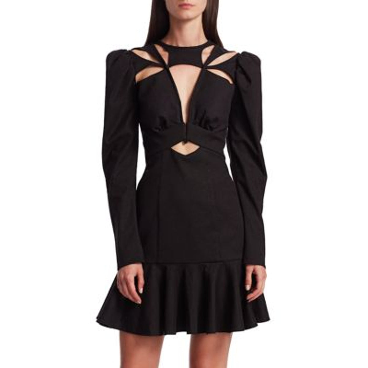 Acler Cutout Black Lapkus Mini Dress Size 2 NWT