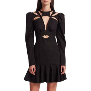 Acler Cutout Black Lapkus Mini Dress Size 2 NWT