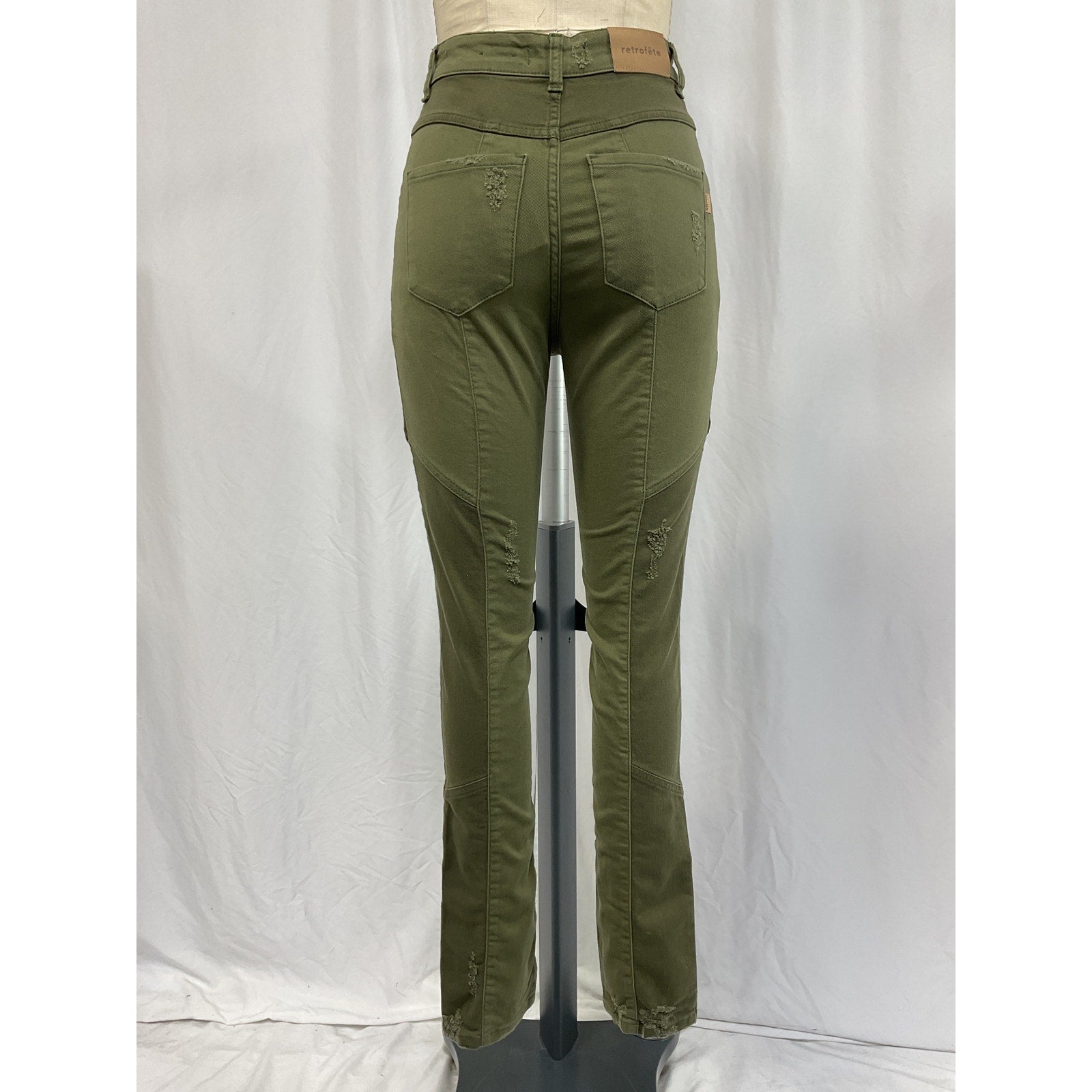Retrofete 'Taryn' Green Cotton Pant Size 25 - NWT