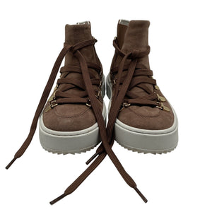 Stuart Weitzman Suede Taupe Ziggy Sneaker Size 6