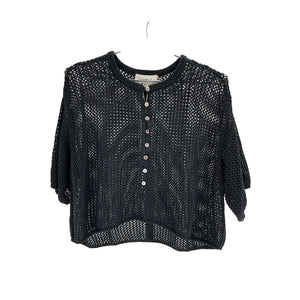 Lspace 'Coast Is Clear' Black Cotton Top Size S