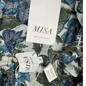 Misa Los Angeles Floral Blue Vola Dress Size S