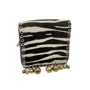 Isabel Marant Textured Multicolor Zebra Flap Crossbody Bag