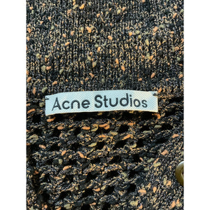 Acne Studios Textured Brown Polo Sweater Size XS
