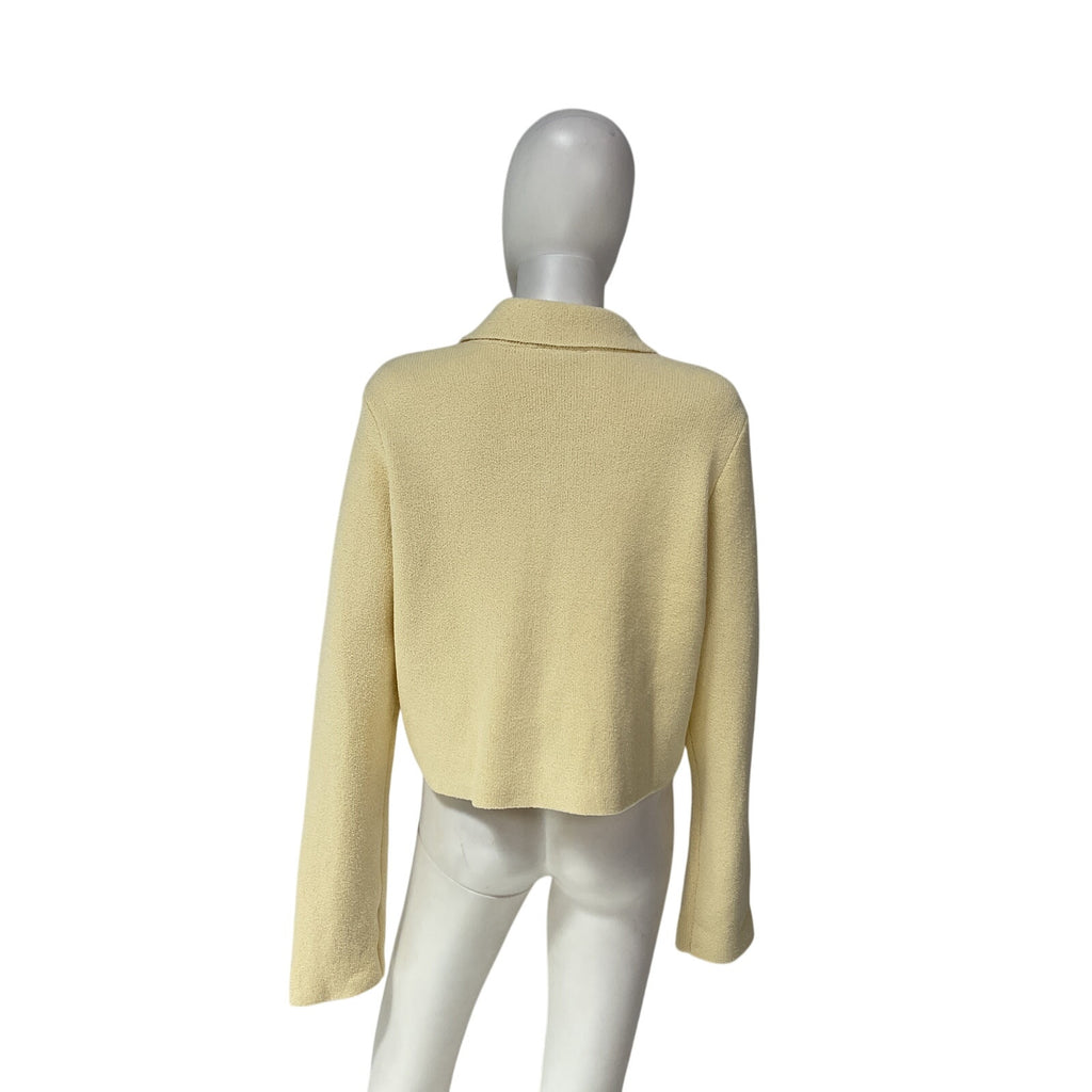 Favorite Daughter 'The Annabel' Yellow Cotton Knit Jacket Size L