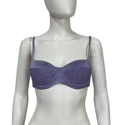 L*Space Shimmery Purple Marley Bikini Top Size S
