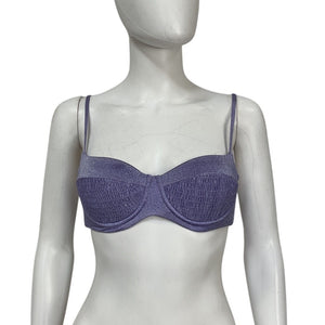 L*Space Shimmery Purple Marley Bikini Top Size S