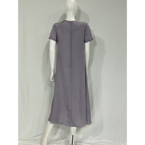 Hatch 'The James' Purple Short Sleeve Crewneck Midi Dress Size 1 - NWT