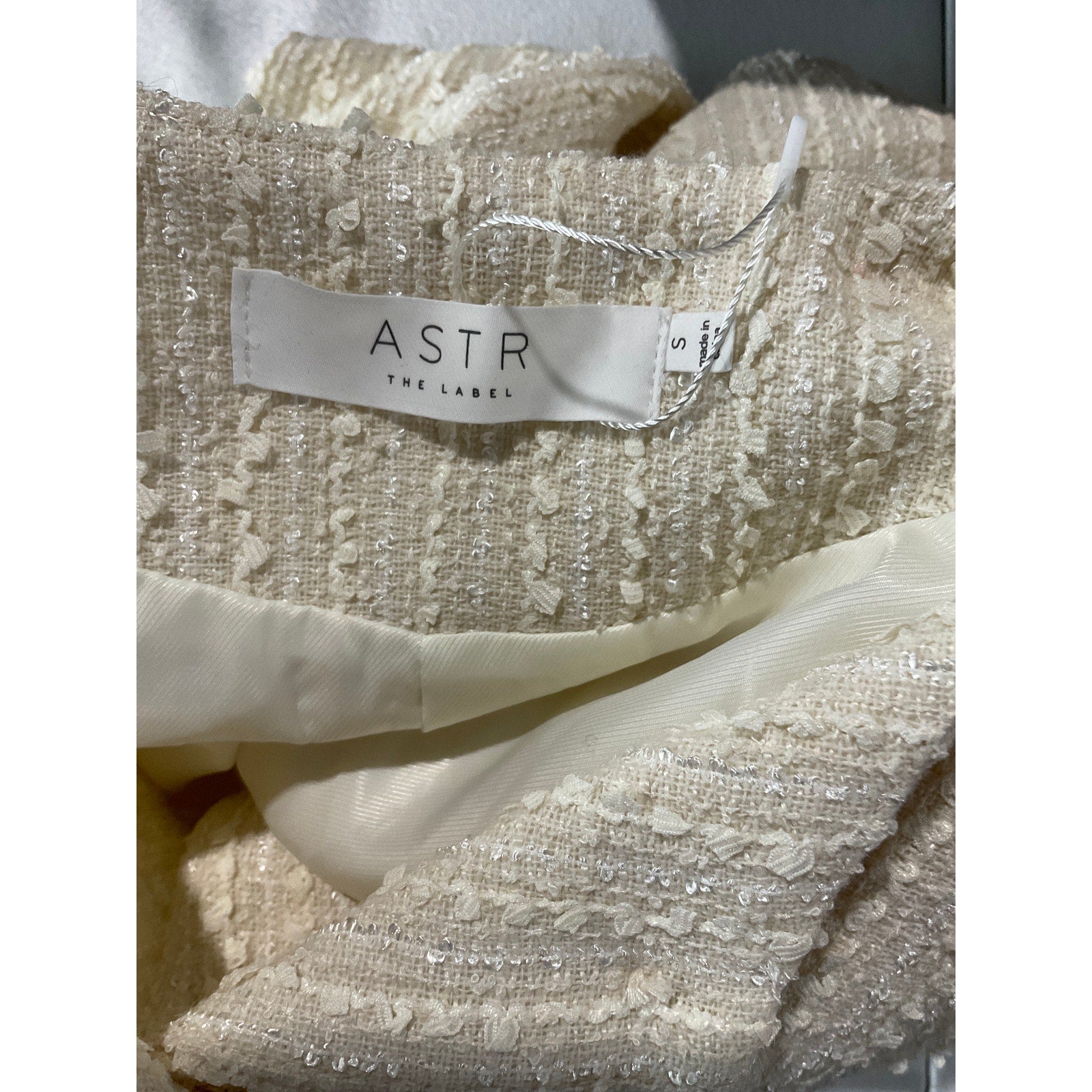 Astr The Label 'Covina' White Polyester Jacket Size S