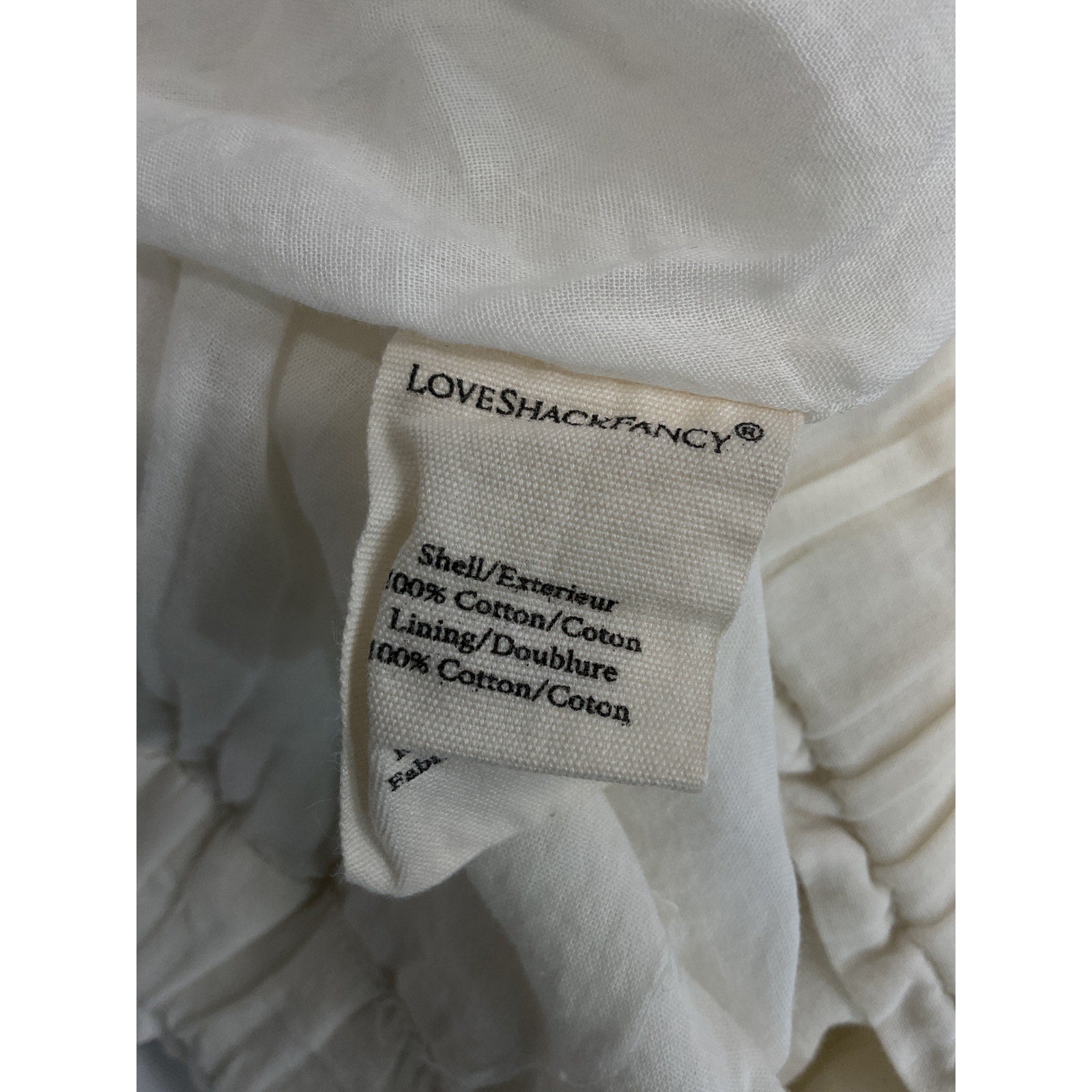 Loveshackfancy 'Briella' White Lacce Trim Skirt Size XS