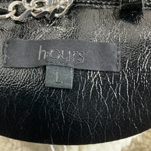 H:ours Plush Black & Ivory Lalita Jacket Size L